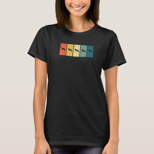 Duitse Herder Retro Sunset Duitse Herder T-shirt (Voorkant)