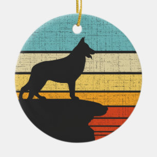Duitse Herder Retro Vintage 60s 70s Hondeneigenaar Keramisch Ornament