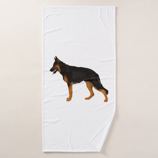 Duitse herder rode zwarte deken badhanddoek (Badhanddoek)