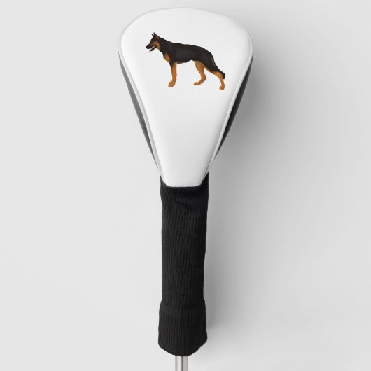 Duitse herder rode zwarte deken golfheadcover (Voorkant)
