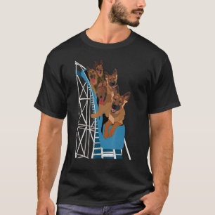 Duitse Herder Roller Coaster Hond T-shirt