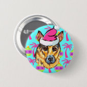 DUITSE HERDER RONDE BUTTON 5,7 CM (Voorkant /achterkant)