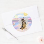 Duitse Herder Ronde Sticker (Envelop)