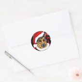 DUITSE HERDER RONDE STICKER (Envelop)