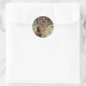 duitse herder ronde sticker (Tas)