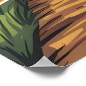 Duitse Herder Running Met Kracht en Hart Poster (Hoek)