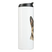 Duitse herder Santa Claus Hond Kerstmis Thermosbeker (Gedraaid links)