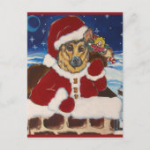 Duitse Herder Santa Post Kaarten Feestdagenkaart (Voorkant)