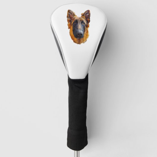 Duitse herder schattig puppy hond golfheadcover (Voorkant)