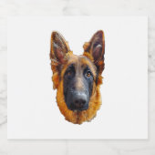 Duitse herder schattig puppy hond sparkling wijnetiket (Enkel label)