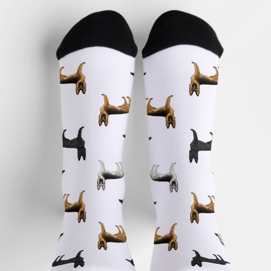Duitse herder Schattige Cartoon Dogs Pattern Sokken (Top)