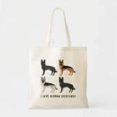Duitse herder Schattige Dogs Ik hou van Duitse her Tote Bag (Voorkant)