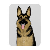 Duitse herder | SCHATTIGEE GSD | De kunst van Pet  Magneet (Verticaal)