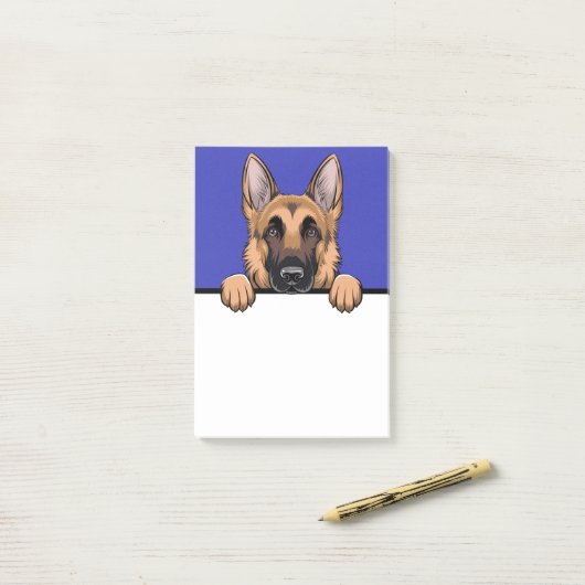 Duitse Herder Schattigee GSD Puppy Hondenliefhebbe Post-it® Notes (Op bureau)