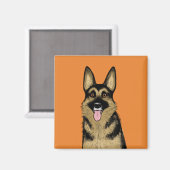 Duitse herder | Schattigee Pet Lover's Art Magneet (Voorkant / Achterkant)