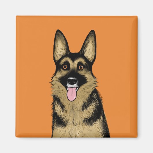 Duitse herder | Schattigee Pet Lover's Art Magneet (Voorkant)