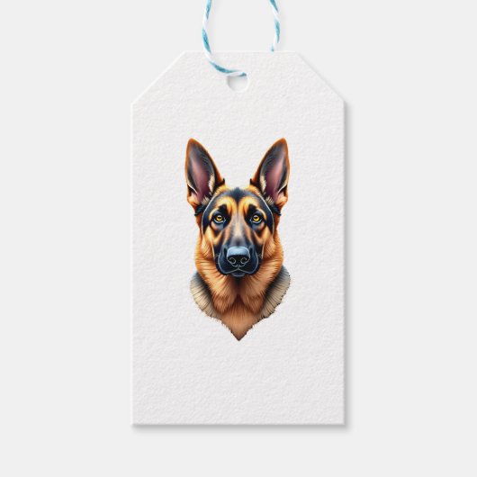 Duitse herder Schattigee puppy hond (1) Cadeaulabel (Voorkant)