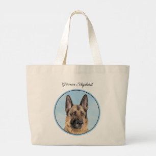 Duitse Herder Schilderen Tan Schattigee Originele  Grote Tote Bag