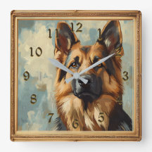 Duitse herder schilderij look