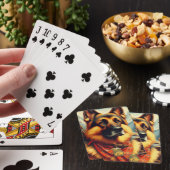 Duitse herder schilderij Pokerkaarten (Insitu)