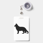 Duitse herder silo zwart badge (Voorzijde met uittrekbare clip)
