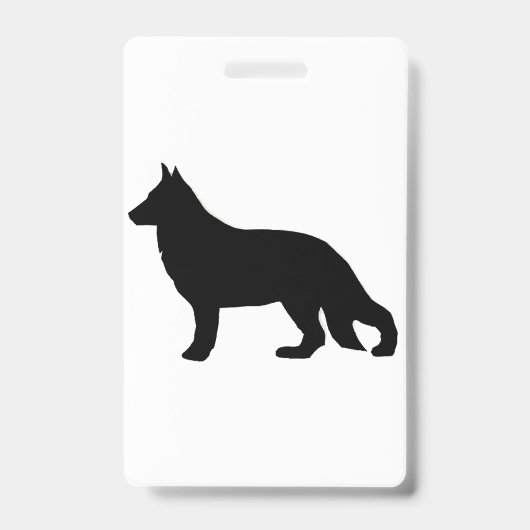 Duitse herder silo zwart badge (Voorzijde)