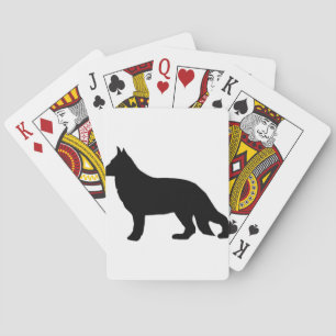 duitse herder silo zwart pokerkaarten