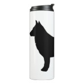 duitse herder silo zwart thermosbeker (Gedraaid links)