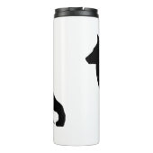 duitse herder silo zwart thermosbeker (Achterkant)