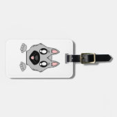 Duitse Herder Silver en Black Peeking Cartoon Bagagelabel (Voorkant horizontaal)