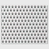 Duitse Herder Silver en Black Peeking Cartoon Cadeaupapier (Vlak)