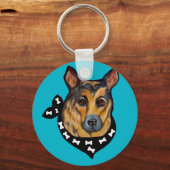 DUITSE HERDER SLEUTELHANGER (Voorkant)