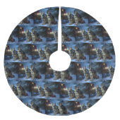 Duitse herder sneeuwslee kerstdecor kerstboom rok (Voorkant)