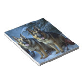 Duitse herder sneeuwslee kerstdecor notitieblok (Schuin)