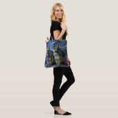 Duitse herder sneeuwslee kerstdecor tote bag (Op model)