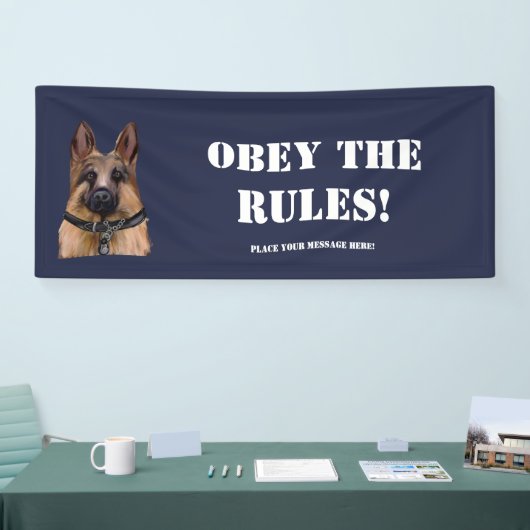 Duitse herder spandoek (Beurs)