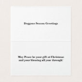 Duitse herder, Speelgoed rendier, groene sneeuwvlo Kaart (Binnenkant ongevouwen)