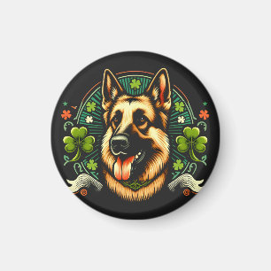Duitse herder St Patrick's Day herder hond cadeau Magneet
