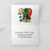 Duitse herder St. Patrick's Day Kaart (Binnen)