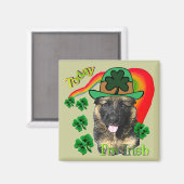 Duitse herder St. Patrick's Day Magneet (Voorkant / Achterkant)