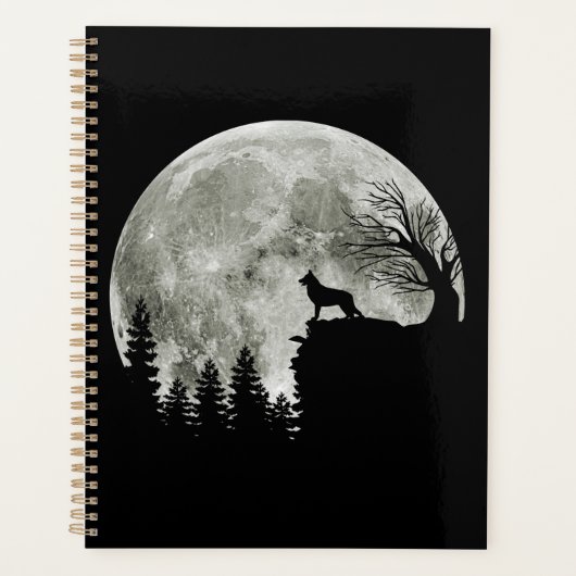Duitse herder staande op berg Halloween Planner (Voorkant)