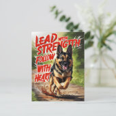 Duitse herder sterkte en hart briefkaart (Staand voorkant)