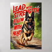 Duitse herder sterkte en hart poster (Voorkant)