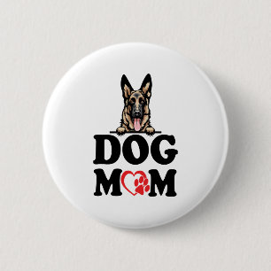 Duitse Herder Stickers - Duitse Herder Hond Moeder Ronde Button 5,7 Cm
