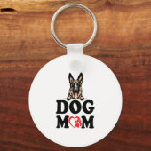 Duitse Herder Stickers - Duitse Herder Hond Moeder Sleutelhanger (Voorkant)
