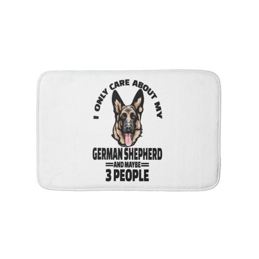 Duitse herder Stickers - Ik geef alleen om mijn GE Badmat (Voorkant)