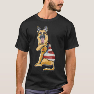 Duitse herder Tattoo hond Ik hou van papa vaders T-shirt