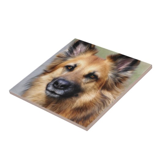 Duitse herder tegeltje (Zijkant)