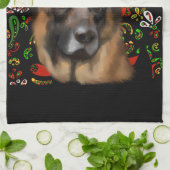 DUITSE HERDER        THEEDOEK (Gevouwen)