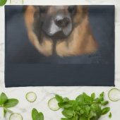 DUITSE HERDER     THEEDOEK (Gevouwen)